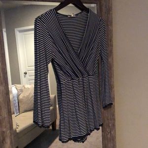 Navy Blue Stripped Romper